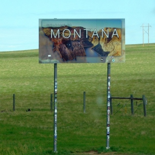 ...and not long after the Wyoming welcome, the Montana state line also announced itself.