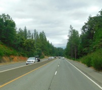 Climbing I-80 to Donner Summit.